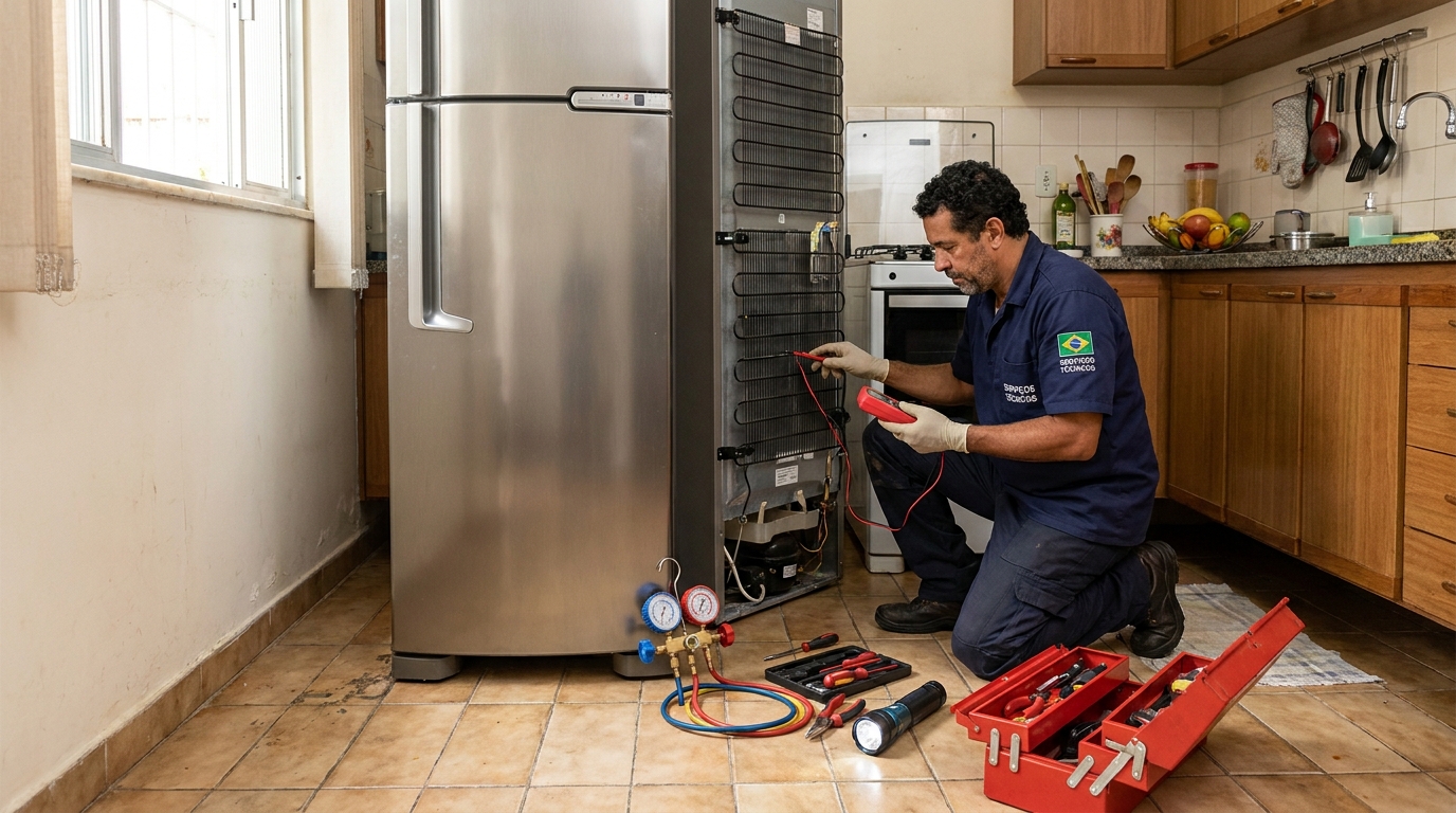 Revisão de motor e compressor de geladeira em Sorocaba‑SP